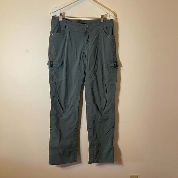 KÜHL Pants - KUHL Women's Legendary Cargo Hiking Pants 14 Long Blue Gray